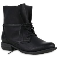 Damen Schnürstiefeletten in Schwarz