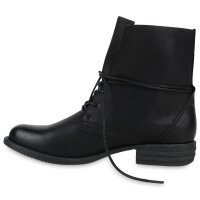 Damen Schnürstiefeletten in Schwarz
