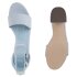 Damen Klassische Sandaletten in Hellblau Velours
