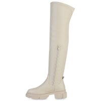 Damen Overknees in Beige PU
