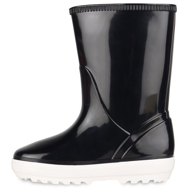 Kinder Gummistiefel in Dunkelblau Lack