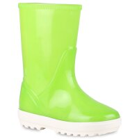 Kinder Gummistiefel in Grün Lack