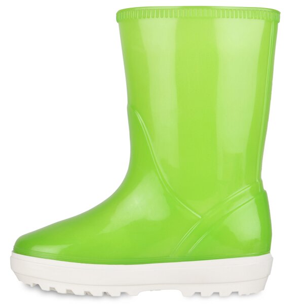 Kinder Gummistiefel in Grün Lack