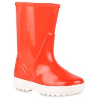 Kinder Gummistiefel in Rot Lack