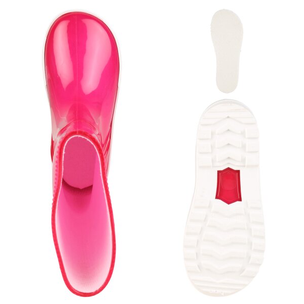 Kinder Gummistiefel in Fuchsia Lack