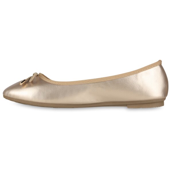 Damen Klassische Ballerinas in Gold
