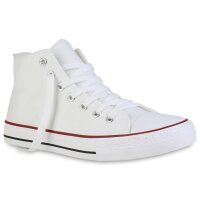 Damen Sneaker high in Weiss Rot