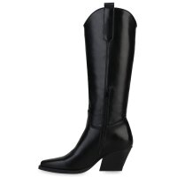 Damen Cowboystiefel in Schwarz
