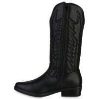 Damen Cowboystiefel in Schwarz