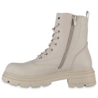 Damen Schnürstiefeletten in Beige