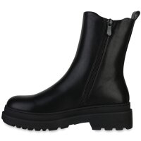 Damen Plateau Boots in Schwarz