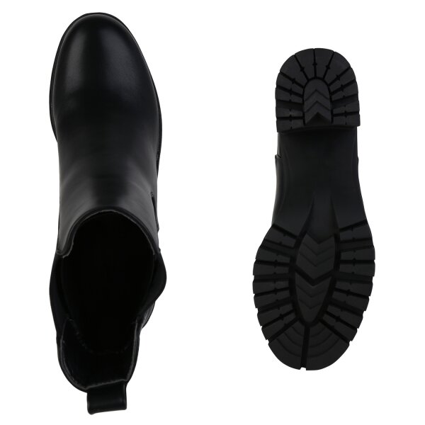 Damen Chelsea Boots in Schwarz