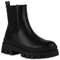 Damen Plateau Boots in Schwarz