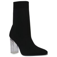 Damen Schlupfstiefeletten in Schwarz