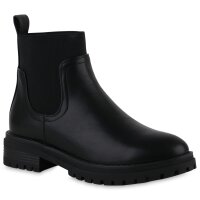 Damen Schlupfstiefeletten in Schwarz