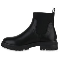 Damen Schlupfstiefeletten in Schwarz