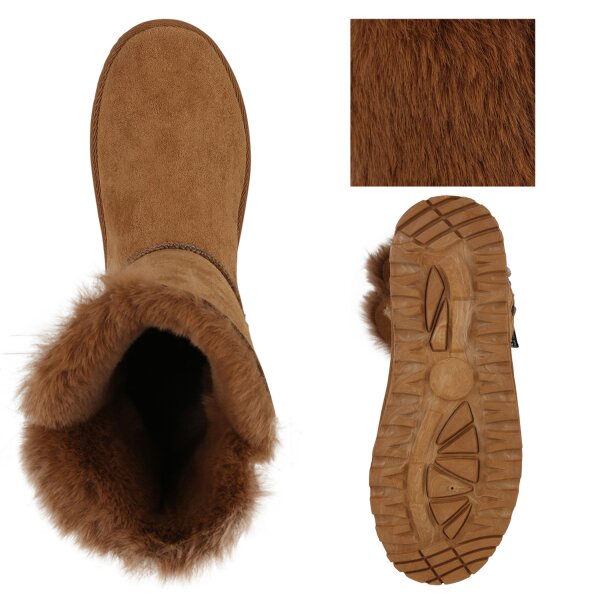 Damen Winter Boots in Hellbraun