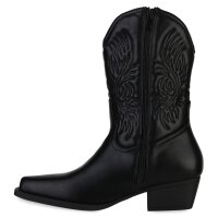Damen Cowboy Boots in Schwarz