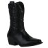 Damen Cowboy Boots in Schwarz