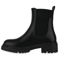 Damen Schlupfstiefeletten in Schwarz