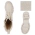 Damen Schnürstiefeletten in Creme