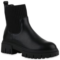 Damen Schlupfstiefeletten in Schwarz