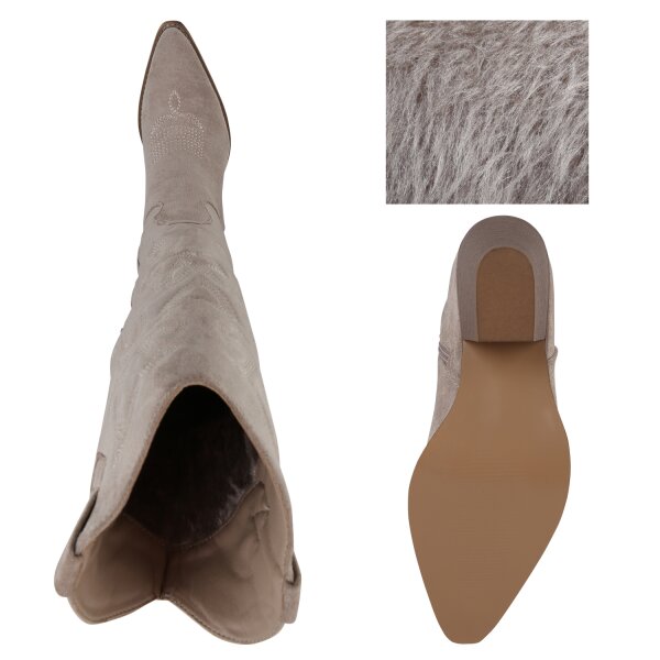 Damen Cowboystiefel in Schlamm