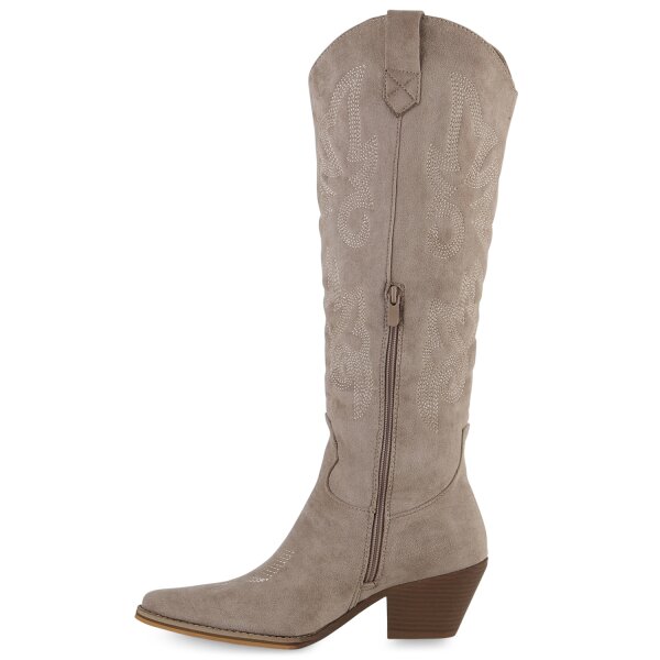 Damen Cowboystiefel in Schlamm