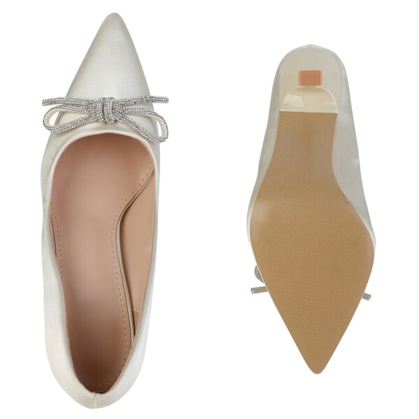 Damen Spitze Pumps in Beige