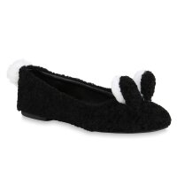 Damen Klassische Ballerinas in Schwarz Gr.36