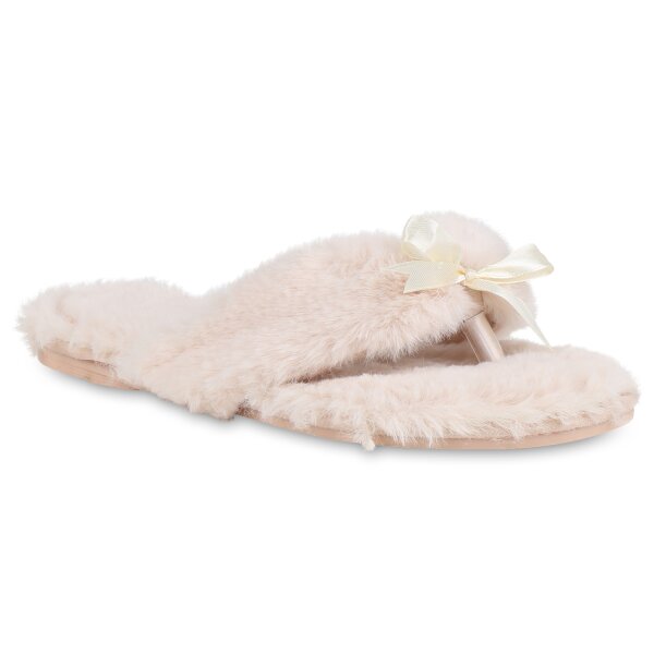 Damen Zehentrenner in Creme