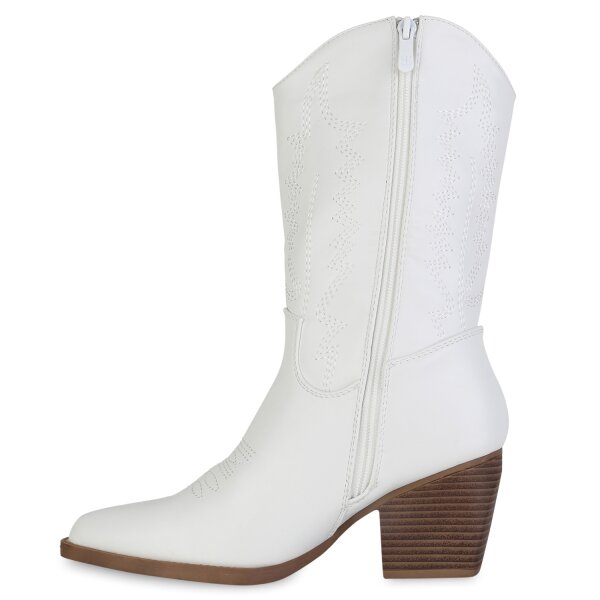 Damen Cowboystiefel in Weiss