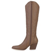 Damen Cowboystiefel in Khaki