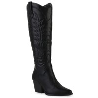Damen Cowboystiefel in Schwarz