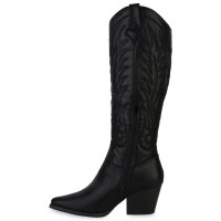 Damen Cowboystiefel in Schwarz