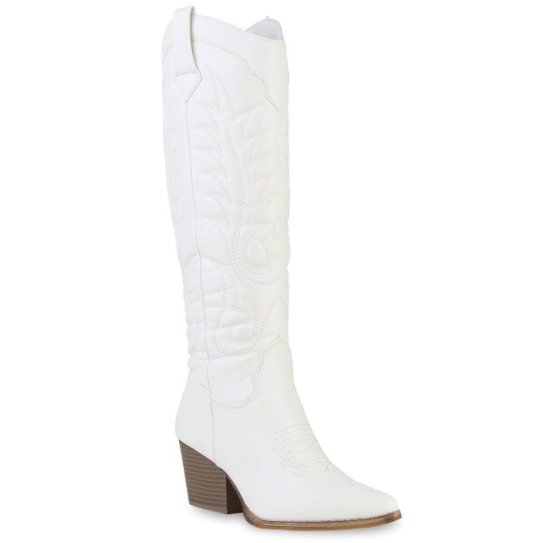 Damen Cowboystiefel in Weiss