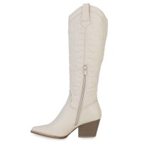 Damen Cowboystiefel in Beige