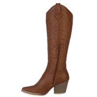 Damen Cowboystiefel in Hellbraun
