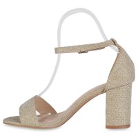 Damen Riemchensandaletten in Gold