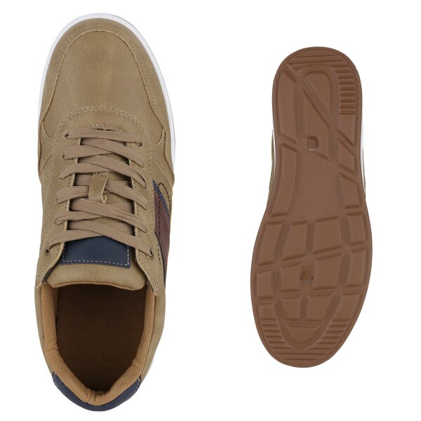 Herren Sneaker low in Khaki Dunkelblau
