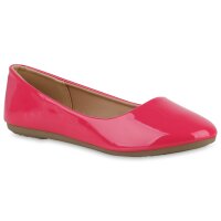 Damen Klassische Ballerinas in Fuchsia Lack