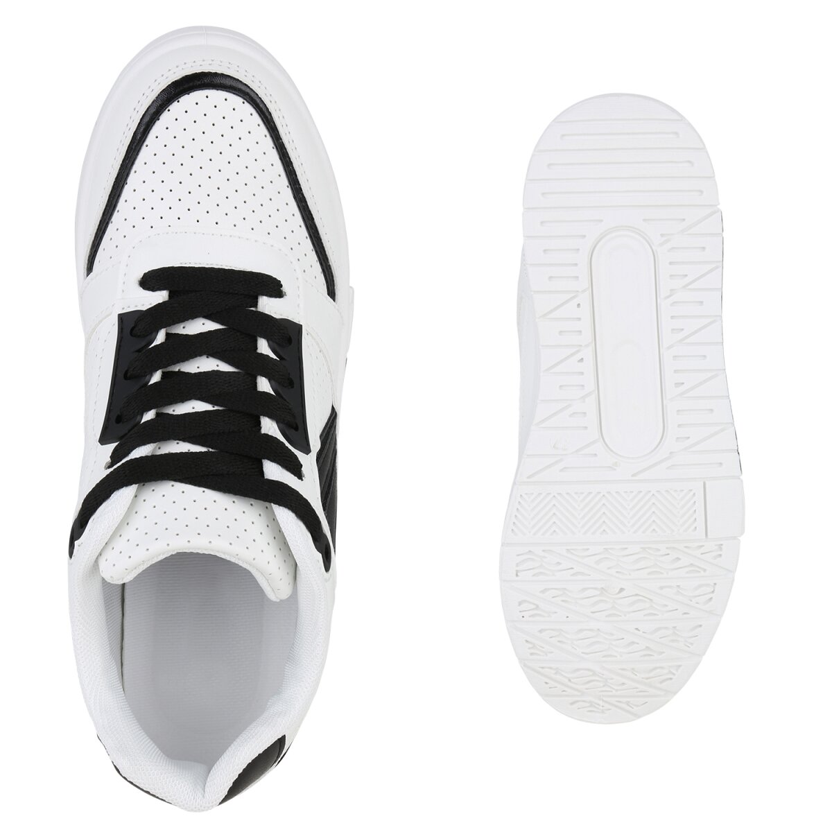 Damen Sneaker Wei Schwarz