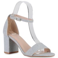 Damen Riemchensandaletten in Silber