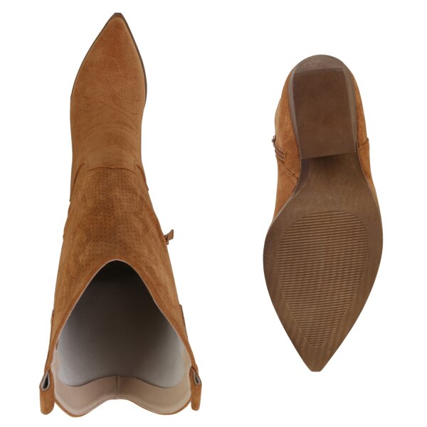 Damen Cowboystiefel in Hellbraun