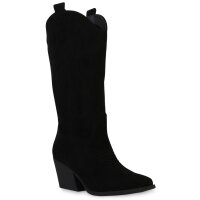 Damen Cowboystiefel in Schwarz