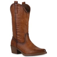 Damen Cowboystiefel in Hellbraun