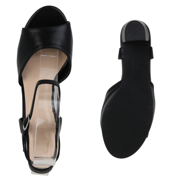 Damen Riemchensandaletten in Schwarz