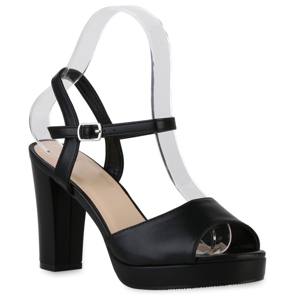 Damen Riemchensandaletten in Schwarz