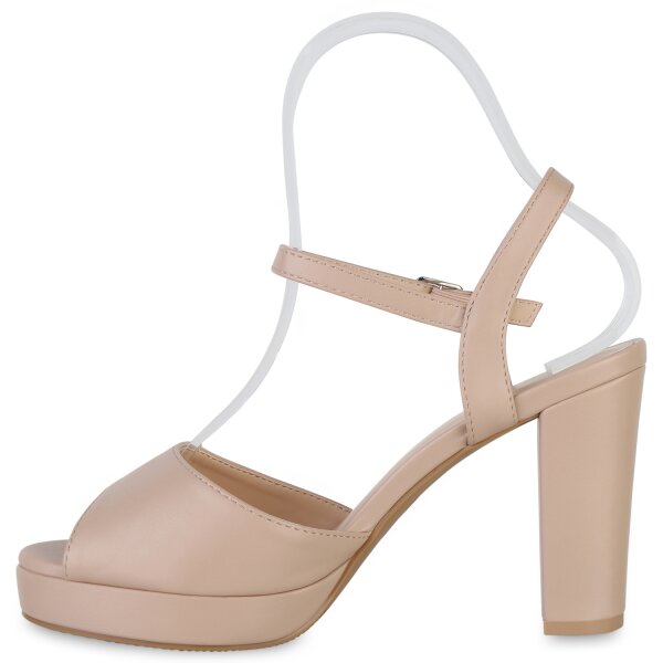 Damen Riemchensandaletten in Nude