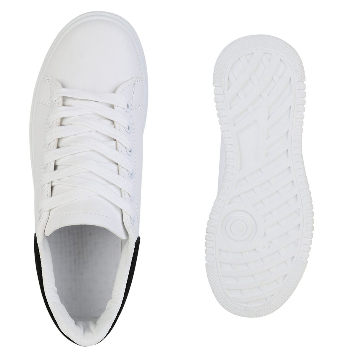 Damen Sneaker Wei Schwarz